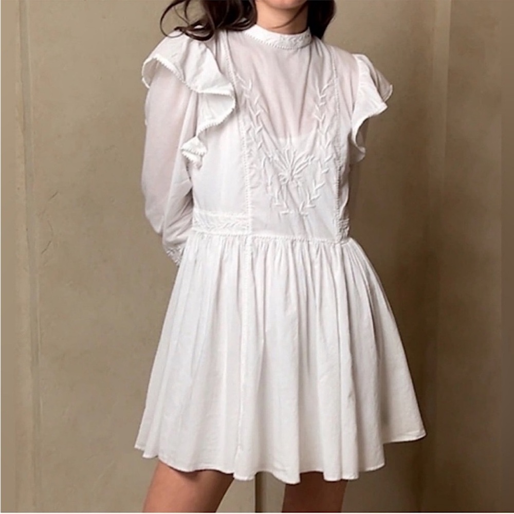 Banana Republic “Esme” Embroidered Peasant Dress. 100% Cotton. Size Medium.